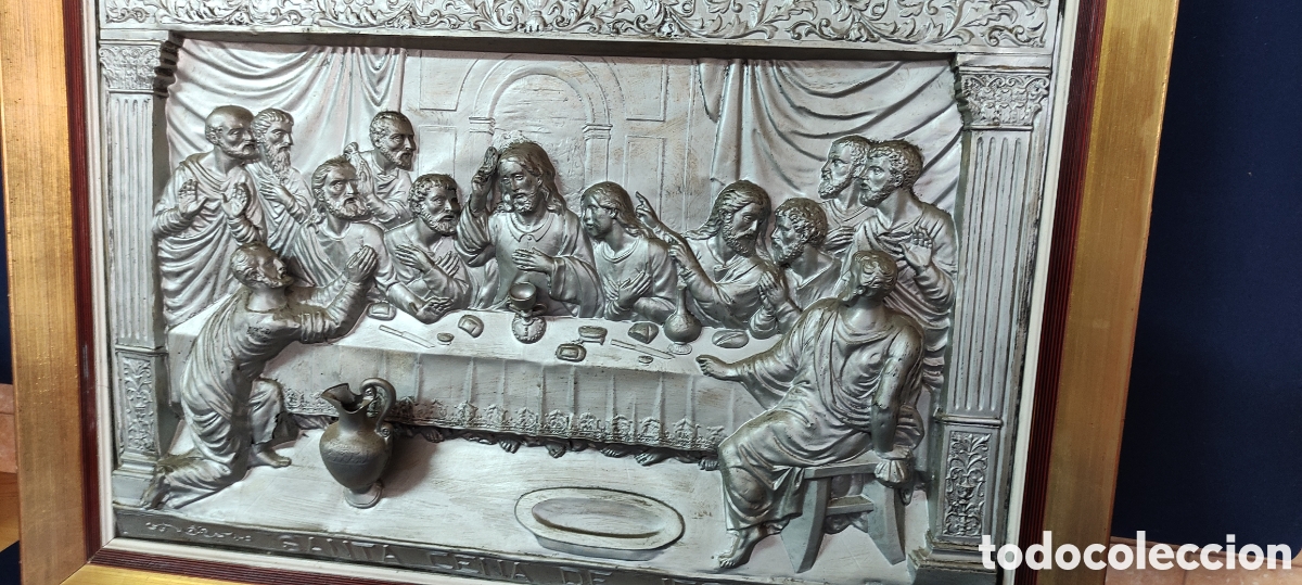 Arte: CUADRO LA &Uacute;LTIMA CENA DE LATON REPUJADO - Foto 5