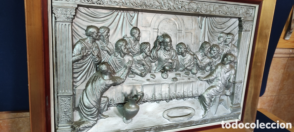 Arte: CUADRO LA &Uacute;LTIMA CENA DE LATON REPUJADO - Foto 6