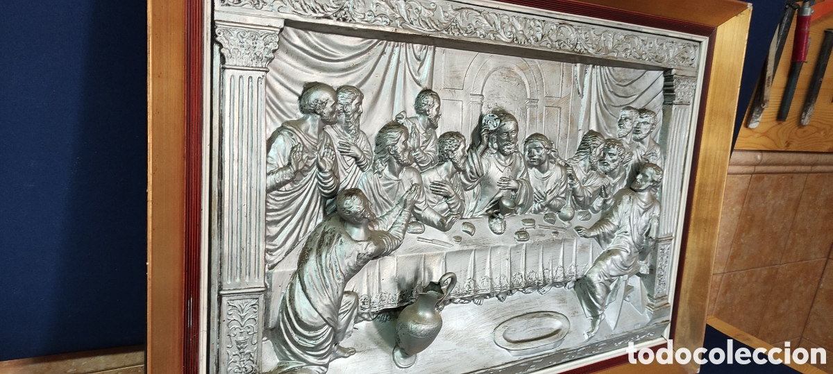 Arte: CUADRO LA &Uacute;LTIMA CENA DE LATON REPUJADO - Foto 7
