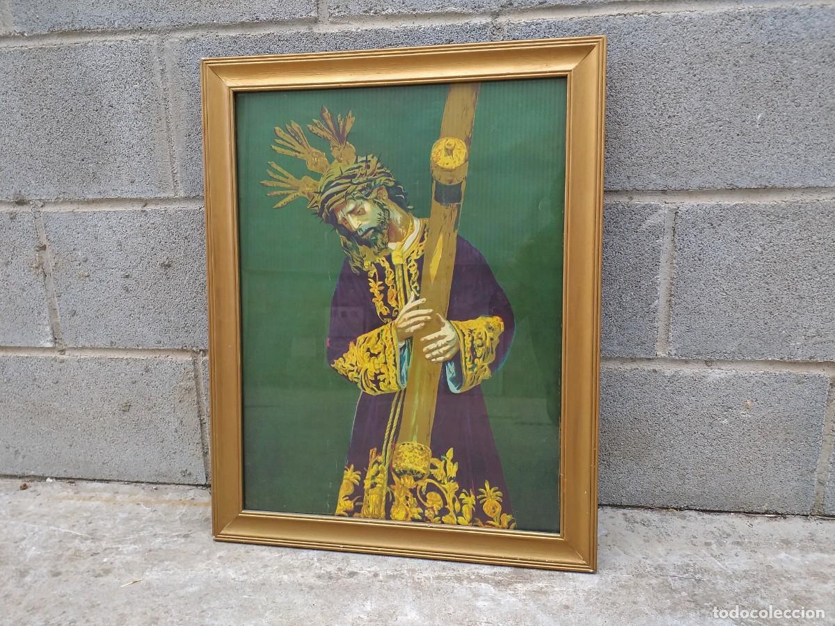 Arte: Cuadro Cristo del Gran Poder estilo Pop Art 58x46. Cuadro antiguo Jes&uacute;s del Gran Poder. - Foto 1