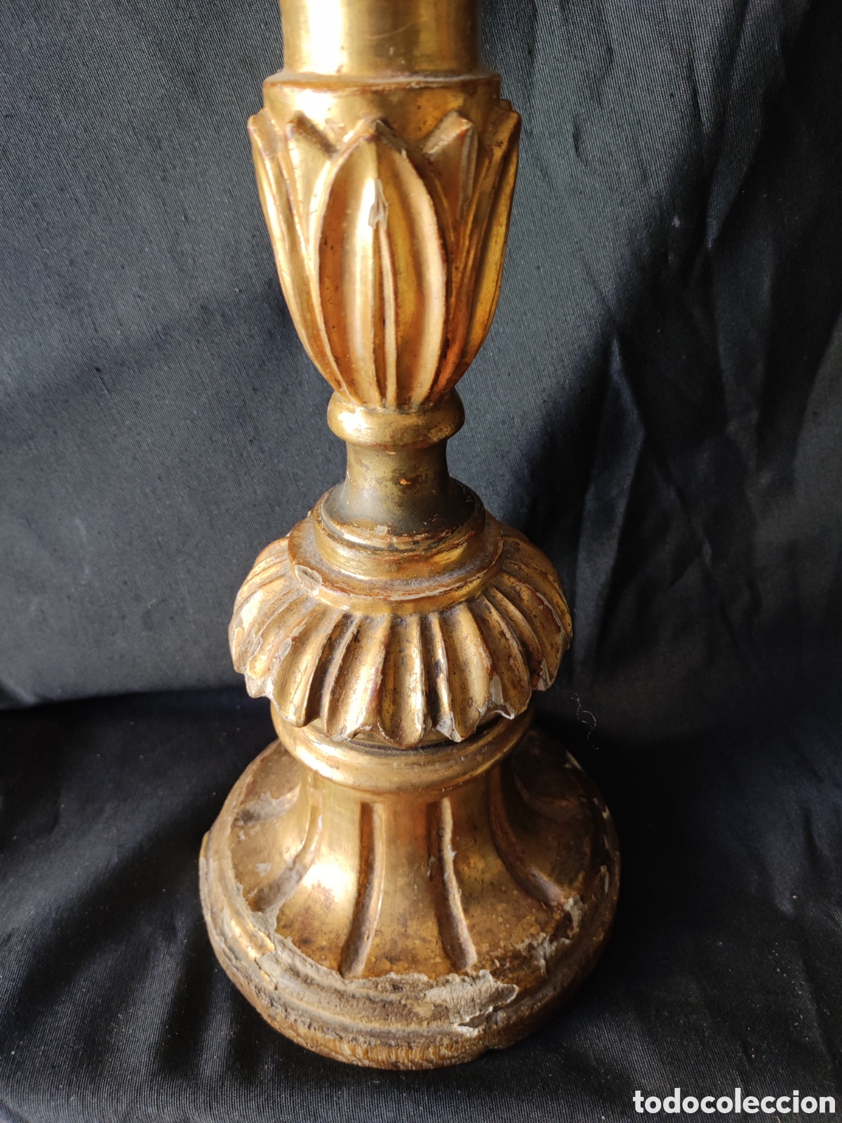 Arte: Candelero de madera policromada - Foto 2
