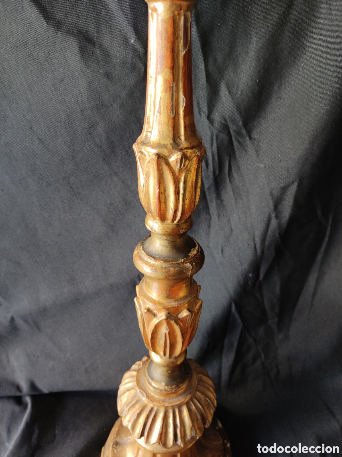 Arte: Candelero de madera policromada - Foto 3