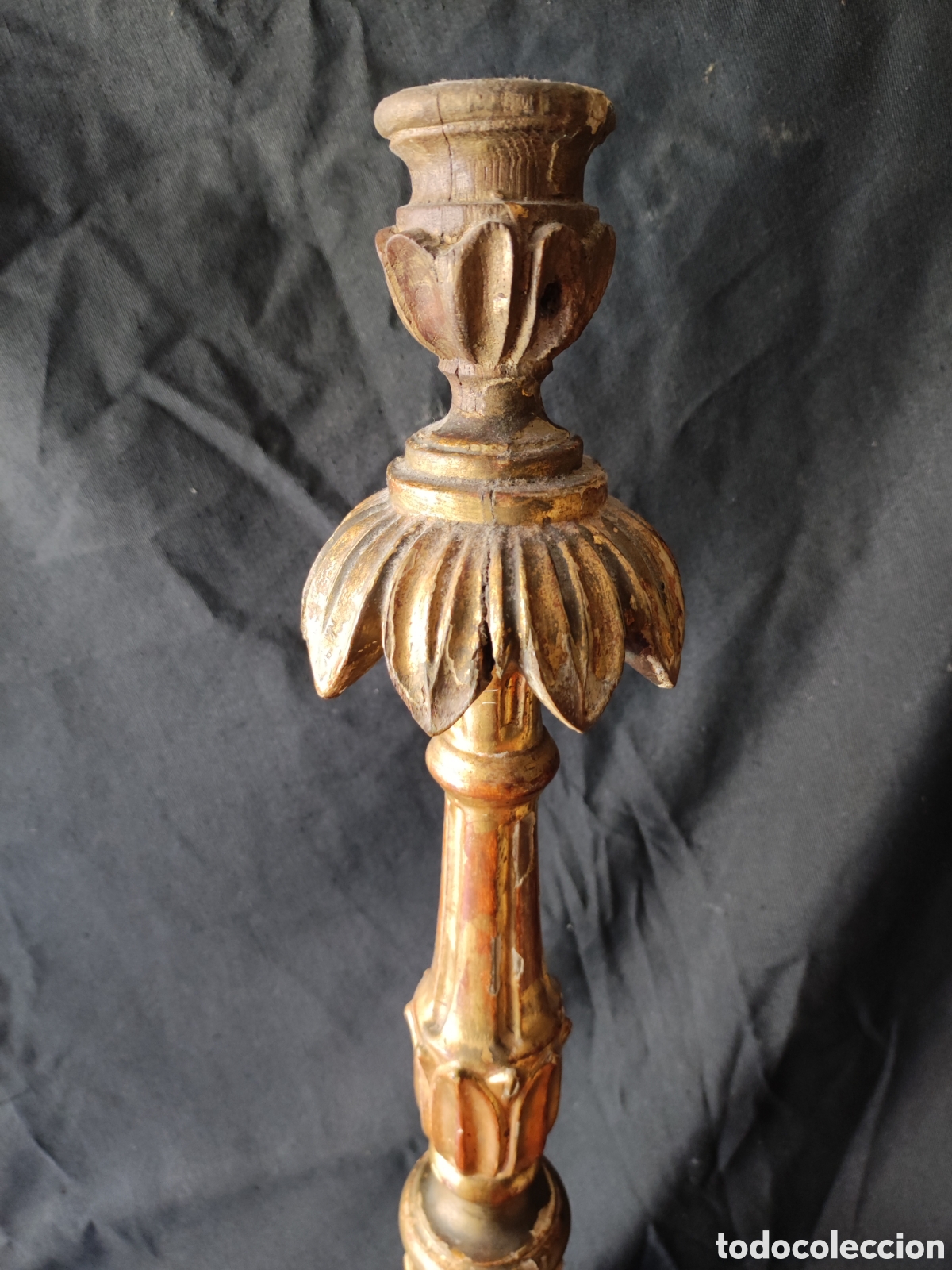 Arte: Candelero de madera policromada - Foto 4
