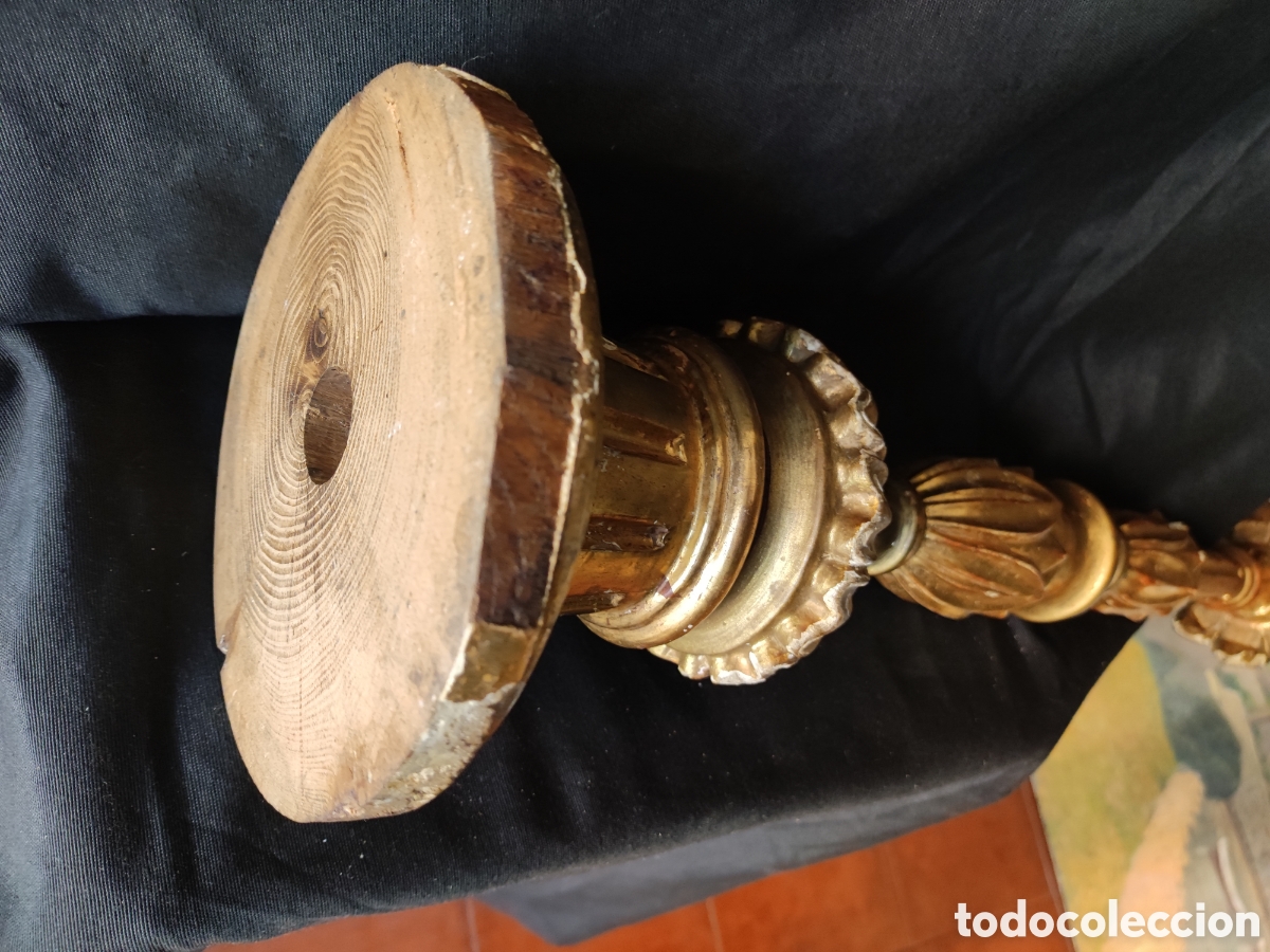 Arte: Candelero de madera policromada - Foto 5