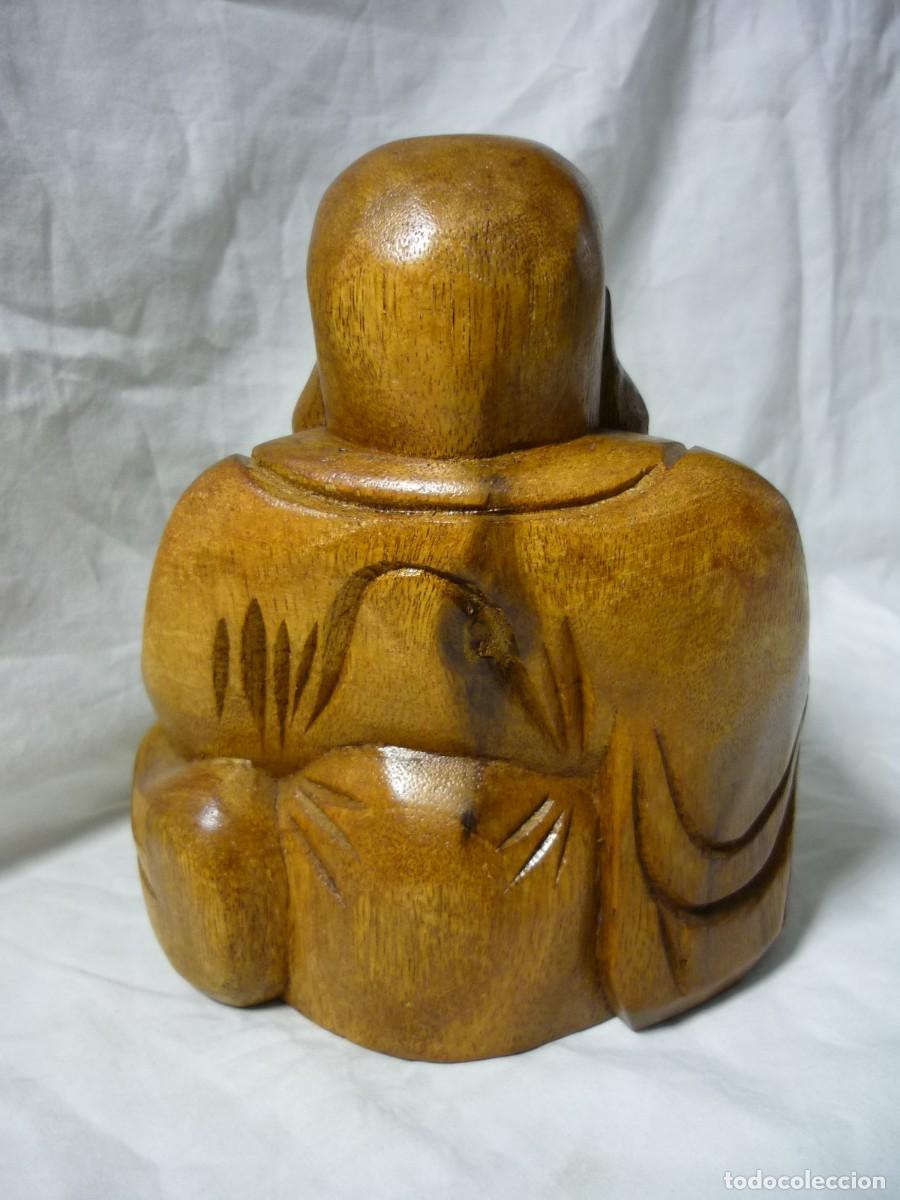Arte: Talla en madera de buda sonriente - Foto 4