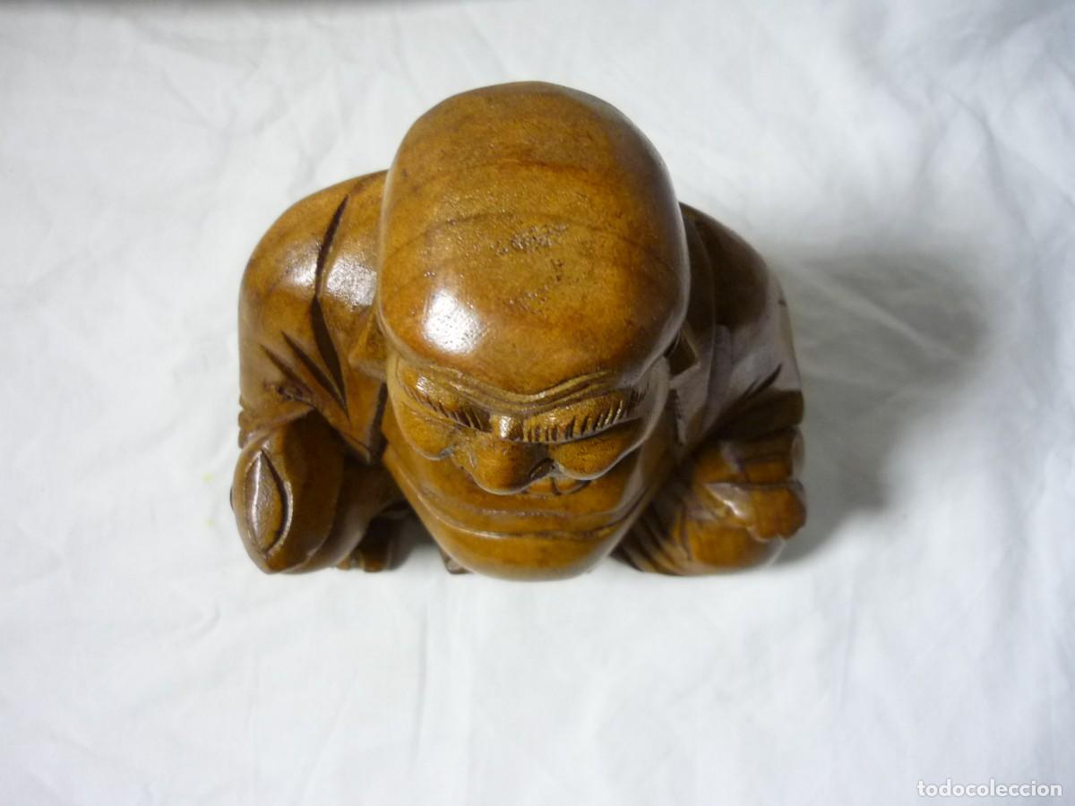 Arte: Talla en madera de buda sonriente - Foto 6