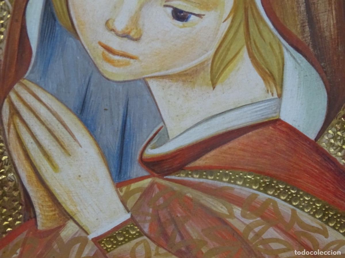Arte: TECNICA MIXTA SOBRE TABLA ANONIMO. VIRGEN. - Foto 4