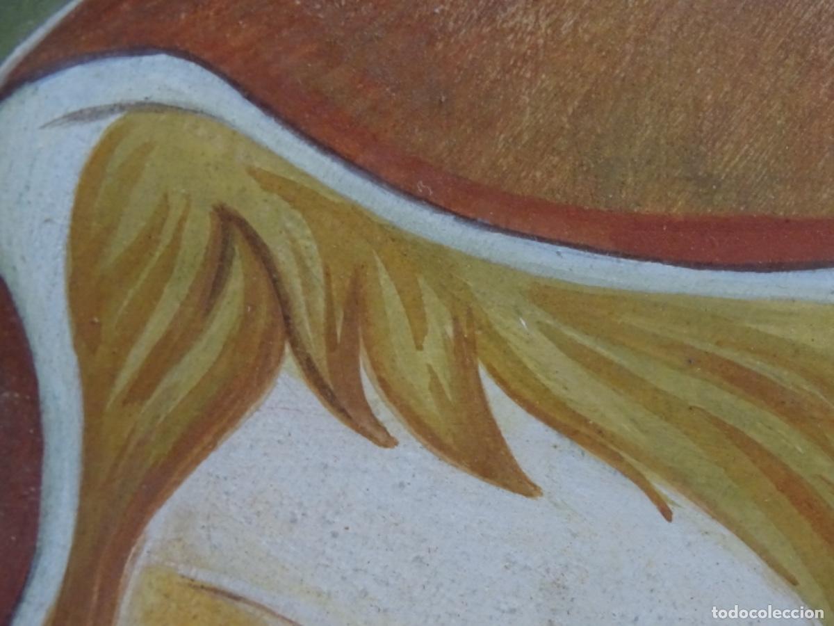 Arte: TECNICA MIXTA SOBRE TABLA ANONIMO. VIRGEN. - Foto 8