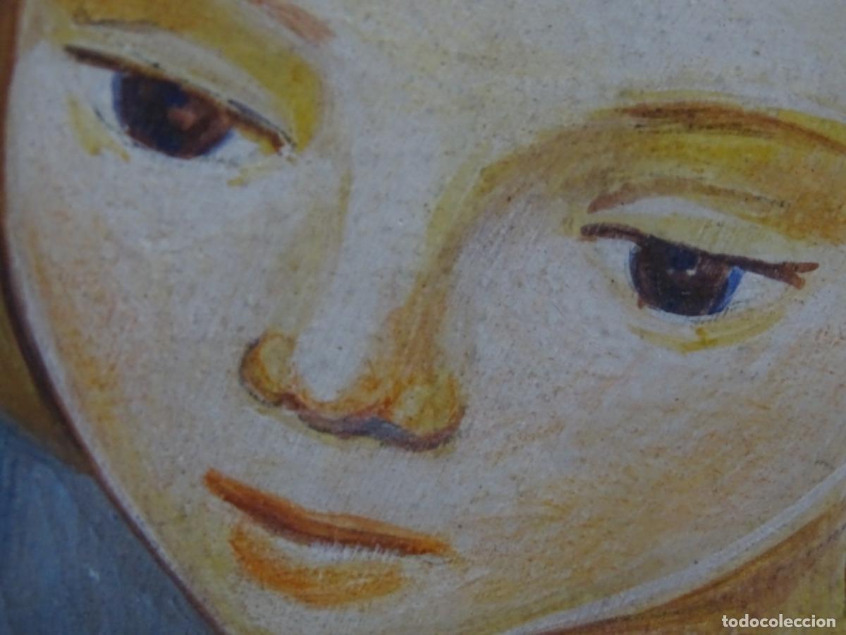 Arte: TECNICA MIXTA SOBRE TABLA ANONIMO. VIRGEN. - Foto 9
