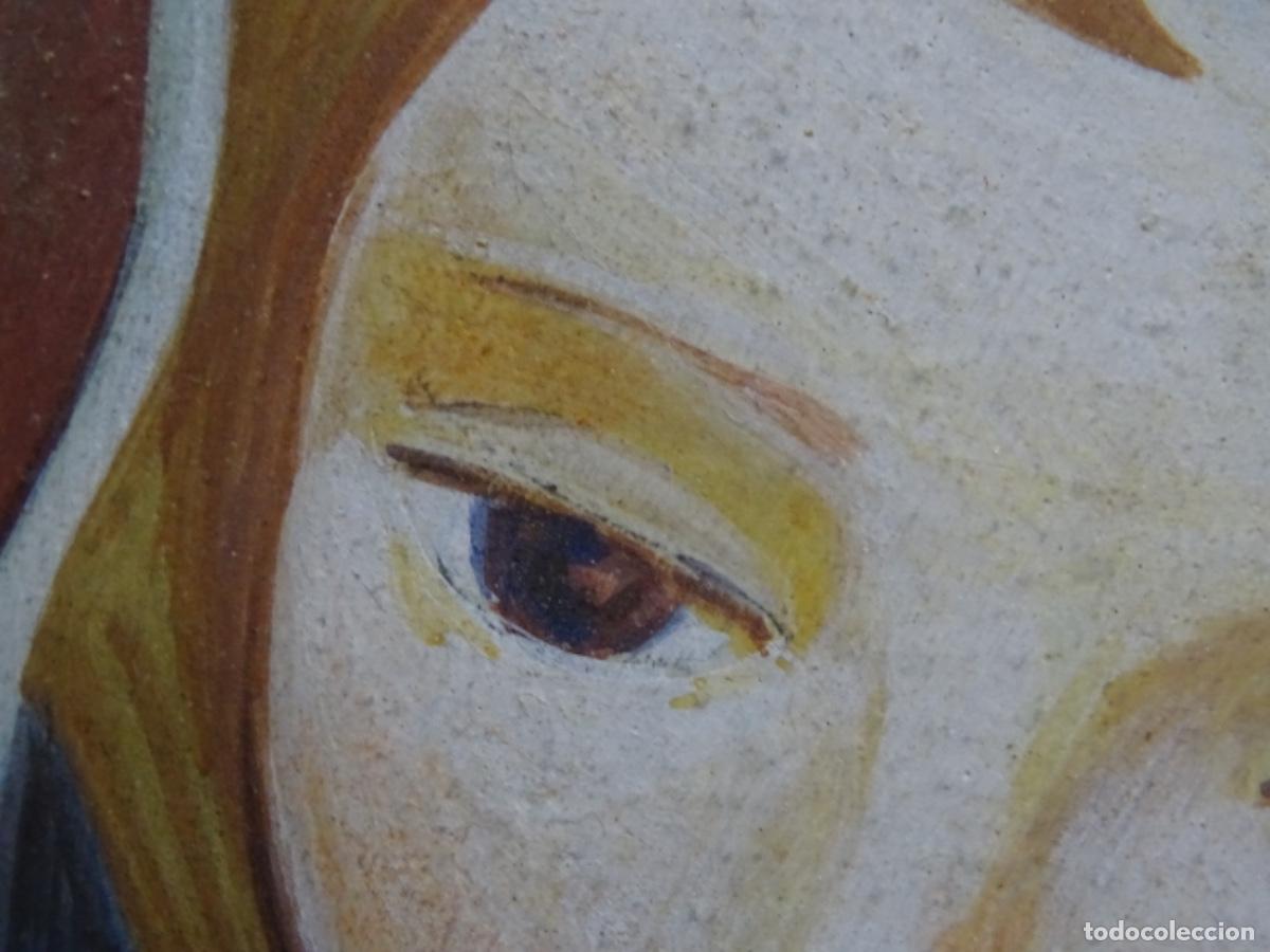 Arte: TECNICA MIXTA SOBRE TABLA ANONIMO. VIRGEN. - Foto 10