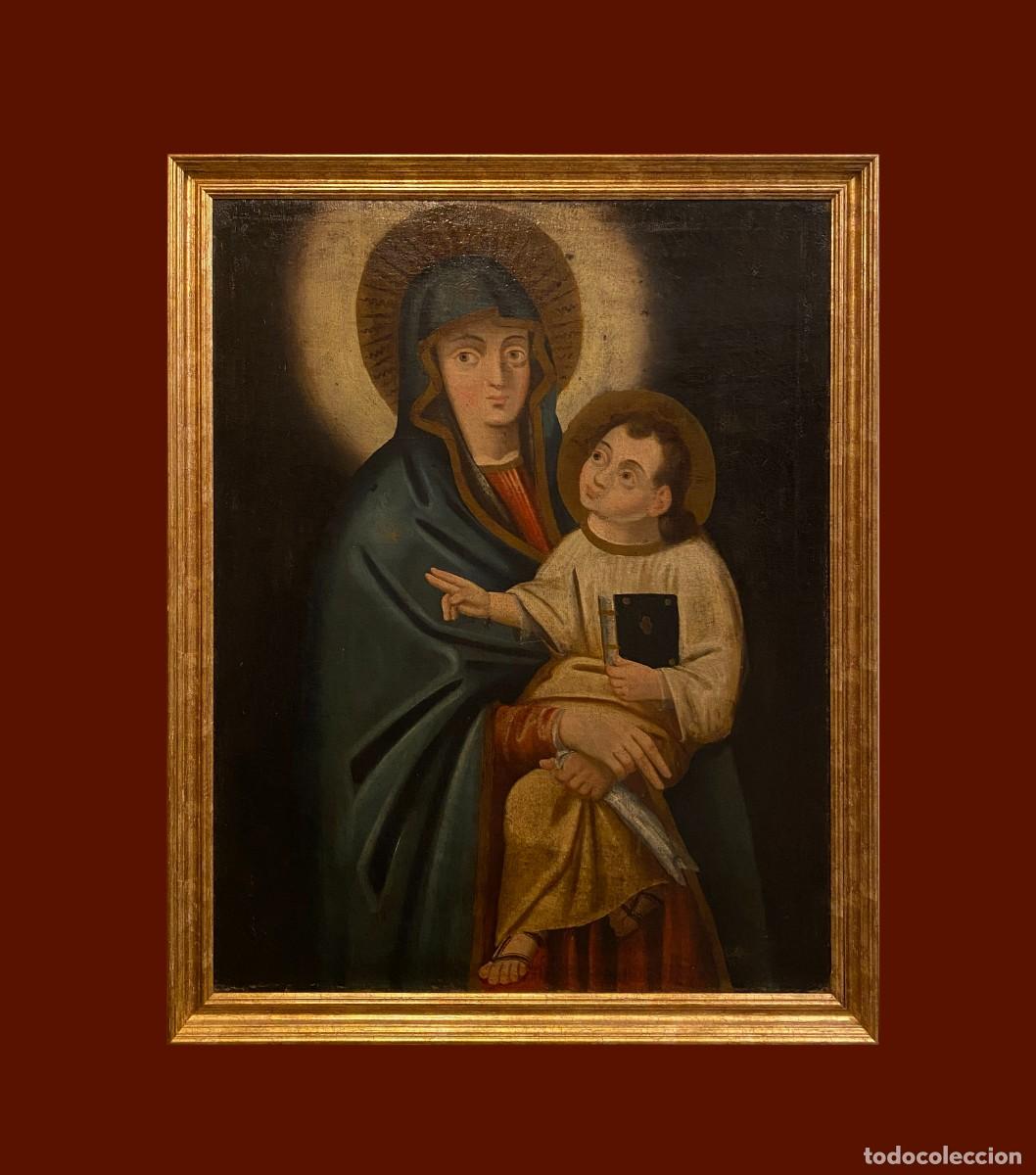 Arte: ANTIGUA VIRGEN DEL POPULO, 102X82 CMS - Foto 1