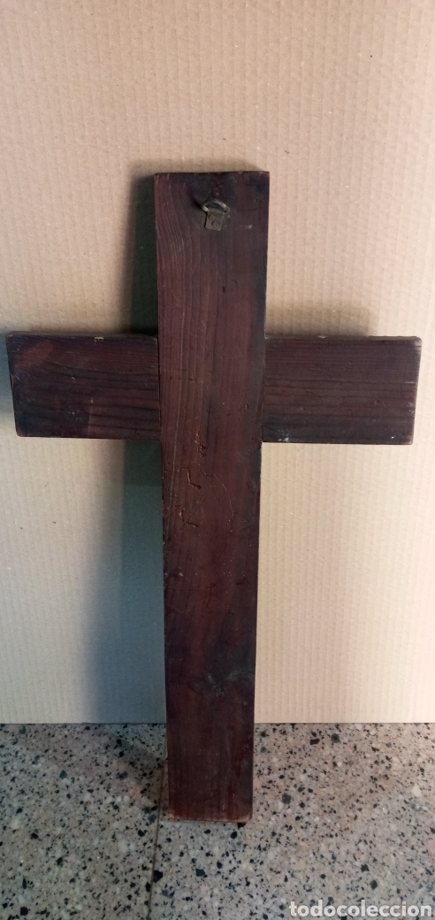 Arte: ANTIGUO CRUCIFIJO DE MADERA. - Foto 7