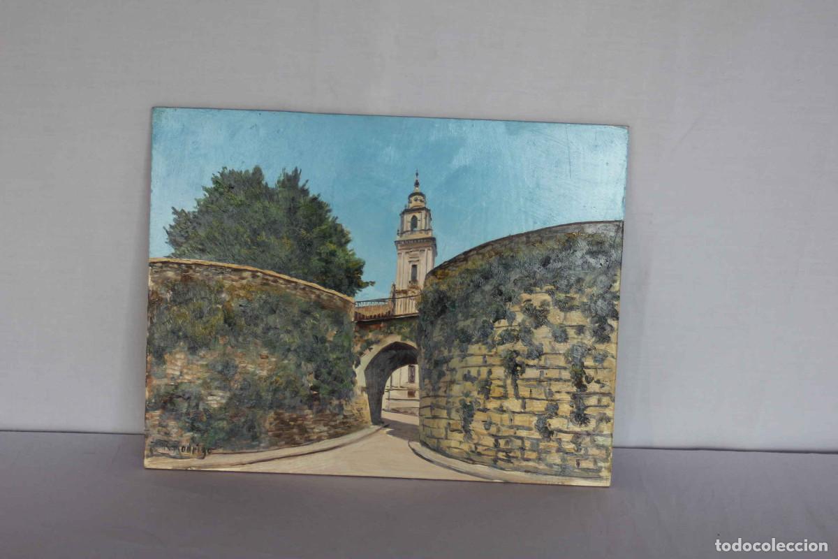 Arte: OLEO SOBRE TABLA MURALLA LUGO - Foto 1