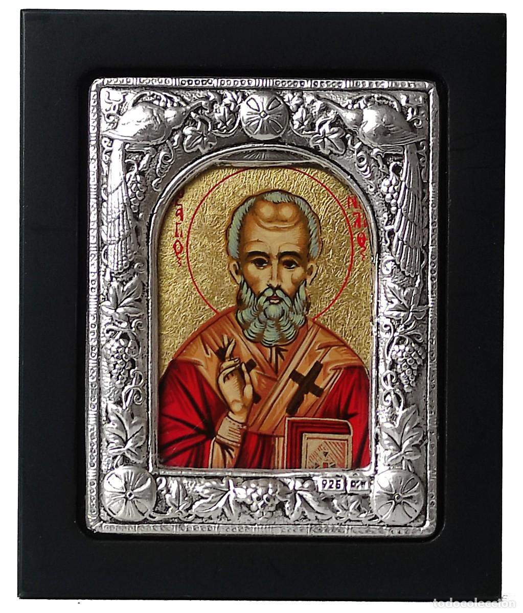 Arte: San Nicolas Icono de plata - Foto 1