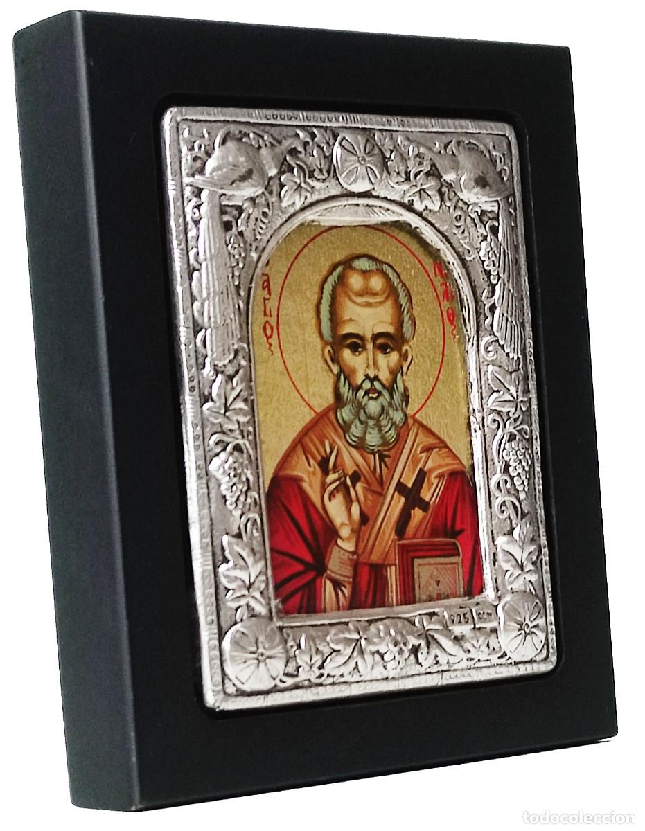 Arte: San Nicolas Icono de plata - Foto 2