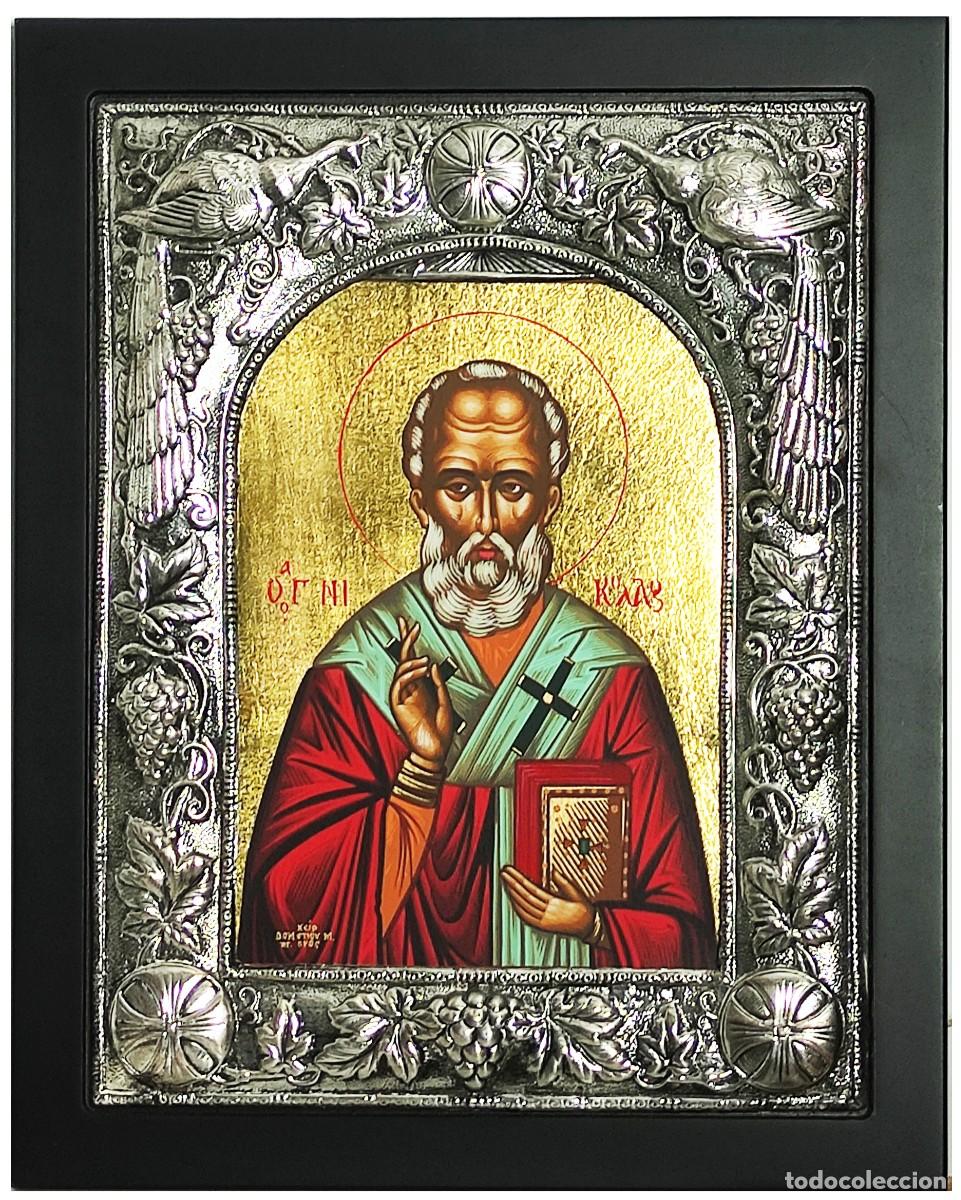 Arte: San Nicolas Icono de plata - Foto 1