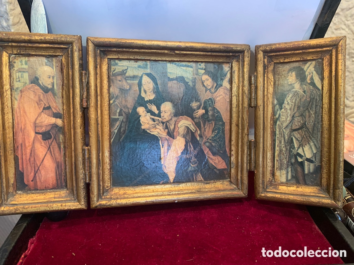 Arte: Retablo triptico en madera - Foto 9
