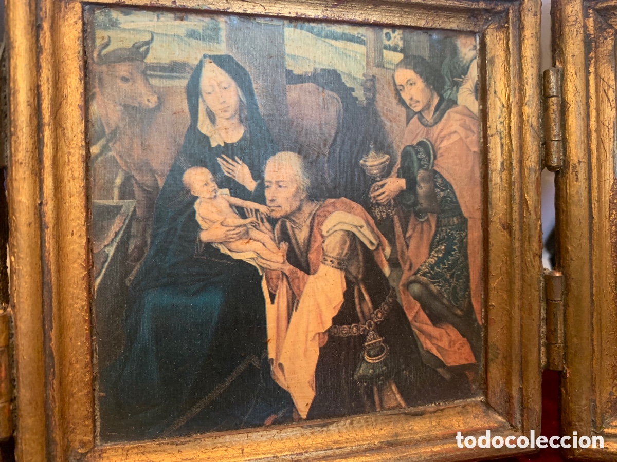 Arte: Retablo triptico en madera - Foto 10