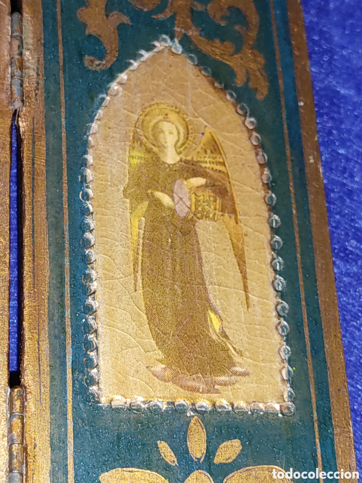 Arte: Tr&iacute;ptico de la virgen y el ni&ntilde;o Jesus de madera. - Foto 5