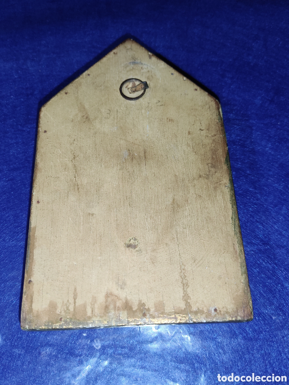 Arte: Tr&iacute;ptico de la virgen y el ni&ntilde;o Jesus de madera. - Foto 9