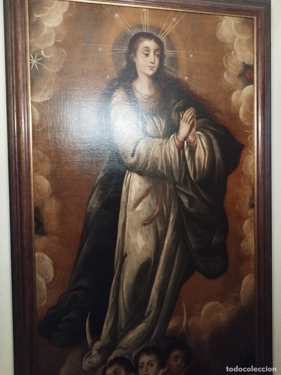 Arte: Cuadro antiguo Virgen - Foto 1
