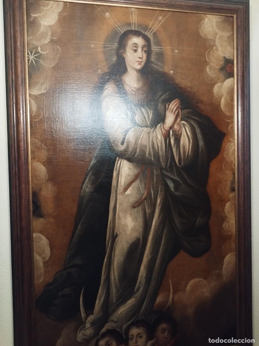 Arte: Cuadro antiguo Virgen - Foto 2