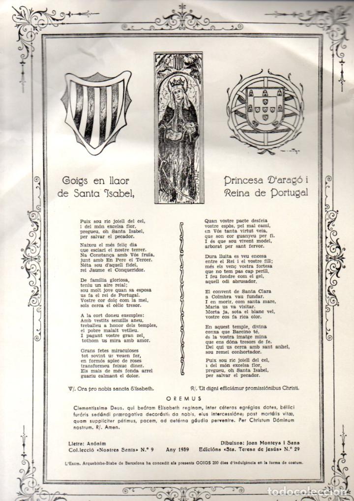 Arte: GOIGS DE SANTA ISABEL (1959) - Foto 1