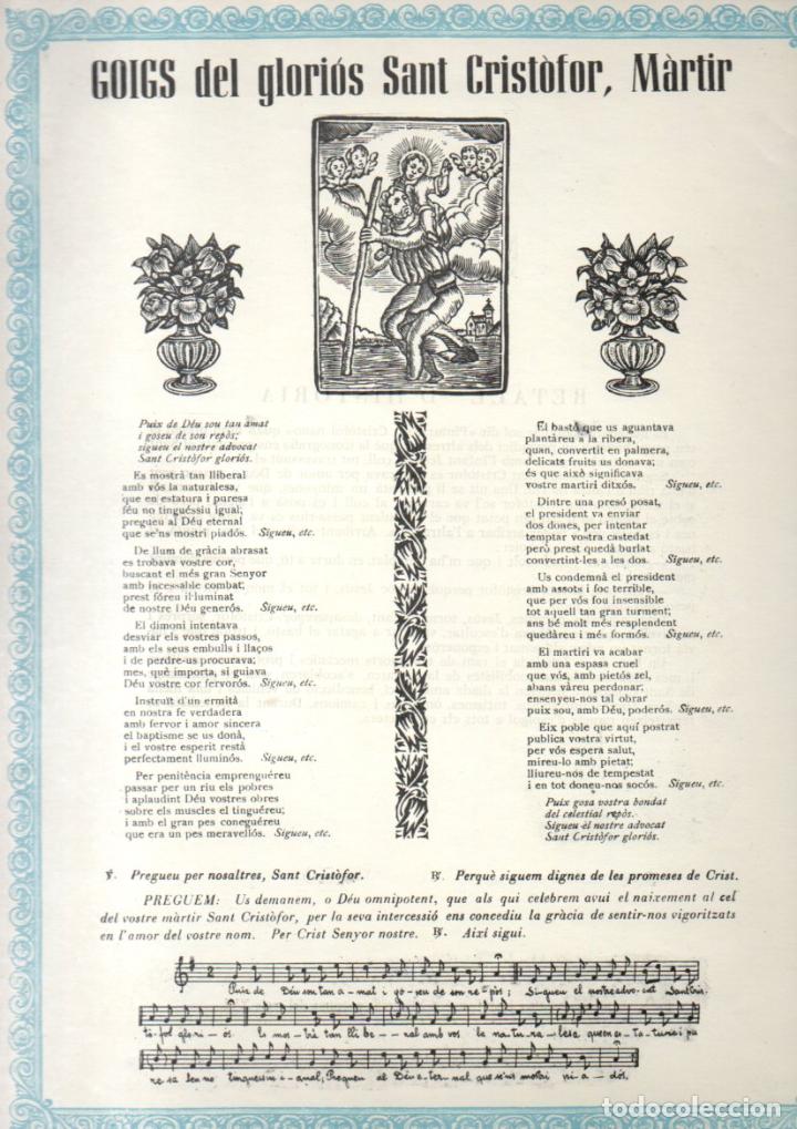 Arte: GOIGS DE SANT CRIST&Ograve;FOR (S.D.) - Foto 1