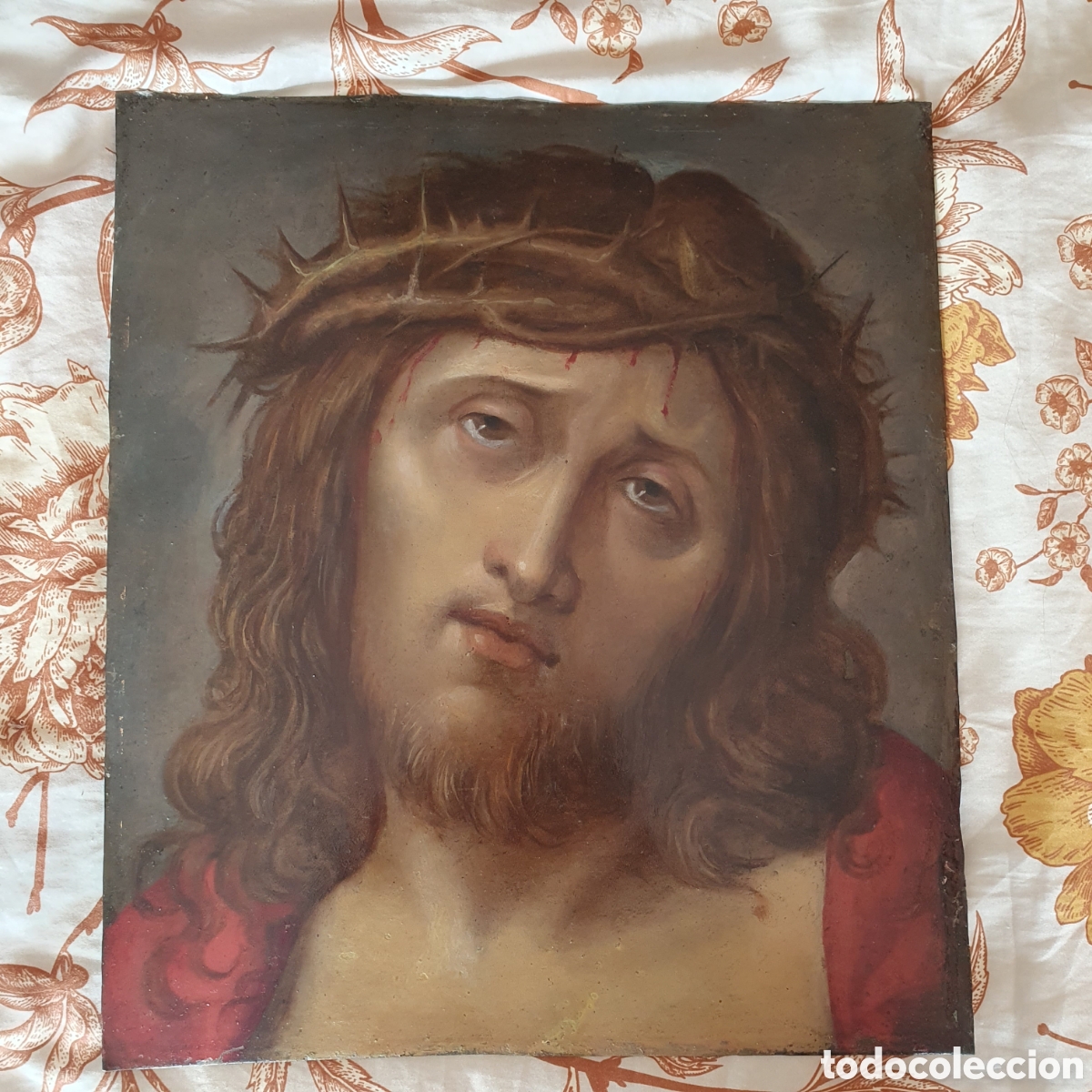 Arte: Oleo sobre cobre siglo XVII Cristo - Foto 6