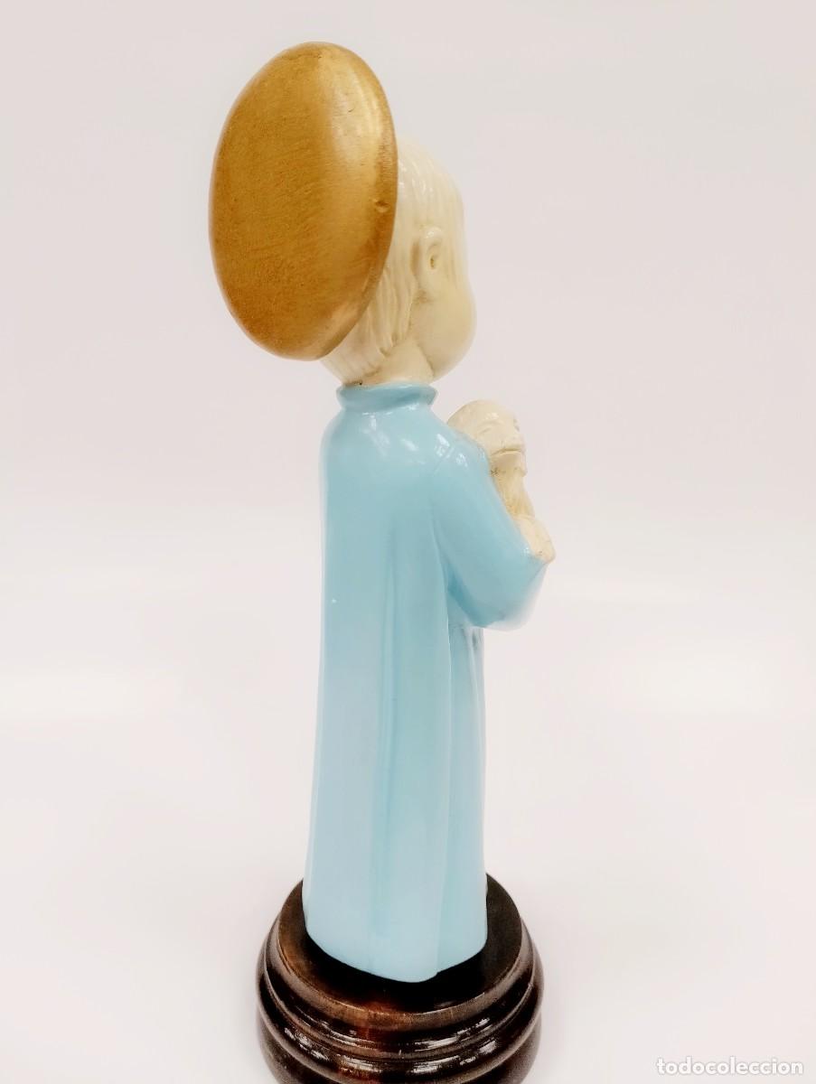 Arte: NI&Ntilde;O JES&Uacute;S DE PIE CON CORDERO 23cm. - Foto 3