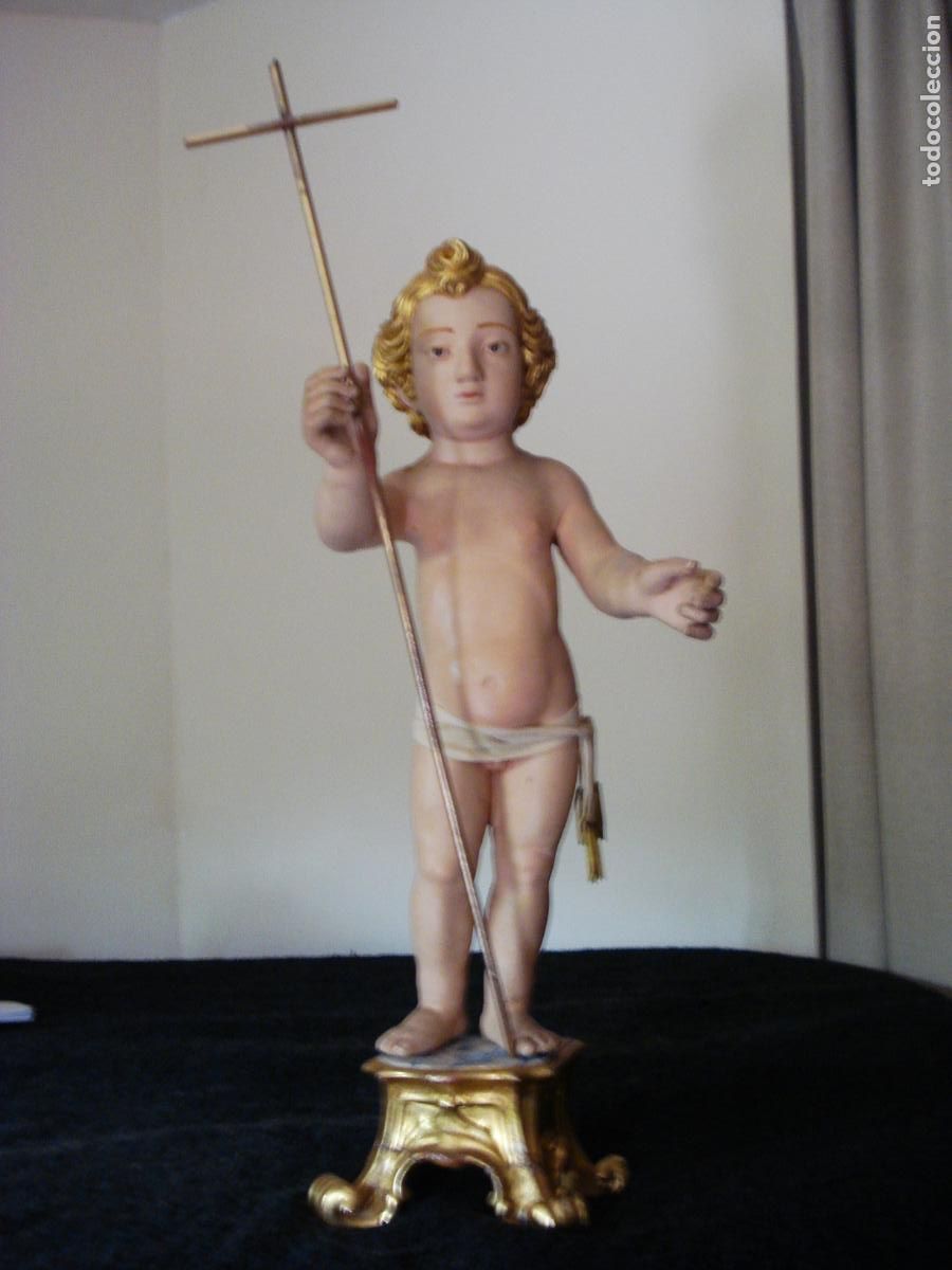Kunst: ESCUELA ANDALUZA NI&Ntilde;O JES&Uacute;S TRIUNFANTE TALLA DE MADERA SXVIII