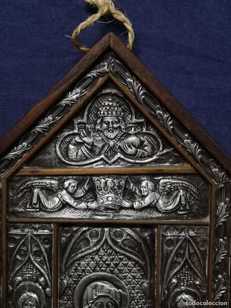 Arte: TRIPTICO RELIGIOSO EN PLATA - Foto 3