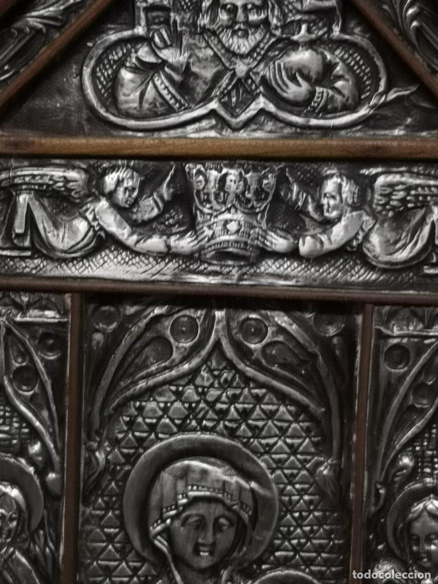 Arte: TRIPTICO RELIGIOSO EN PLATA - Foto 4