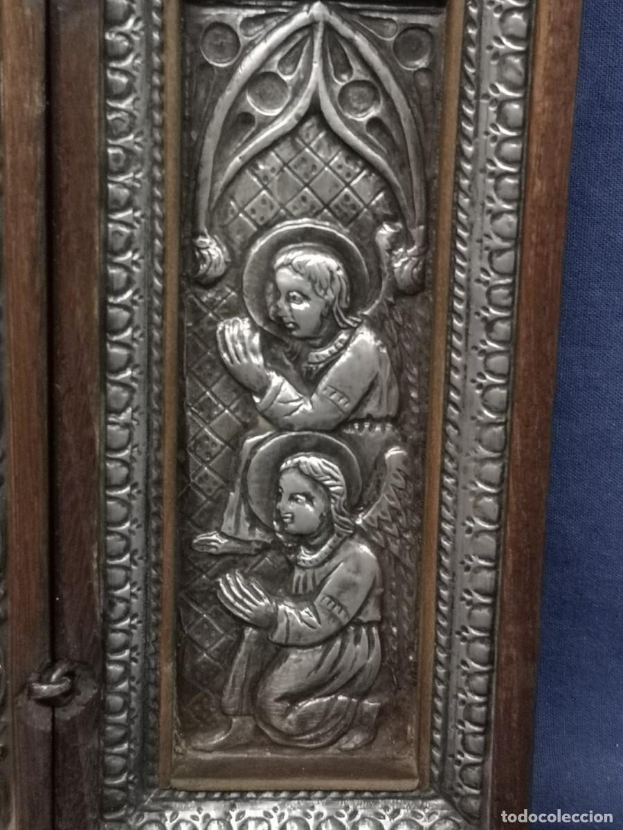 Arte: TRIPTICO RELIGIOSO EN PLATA - Foto 8
