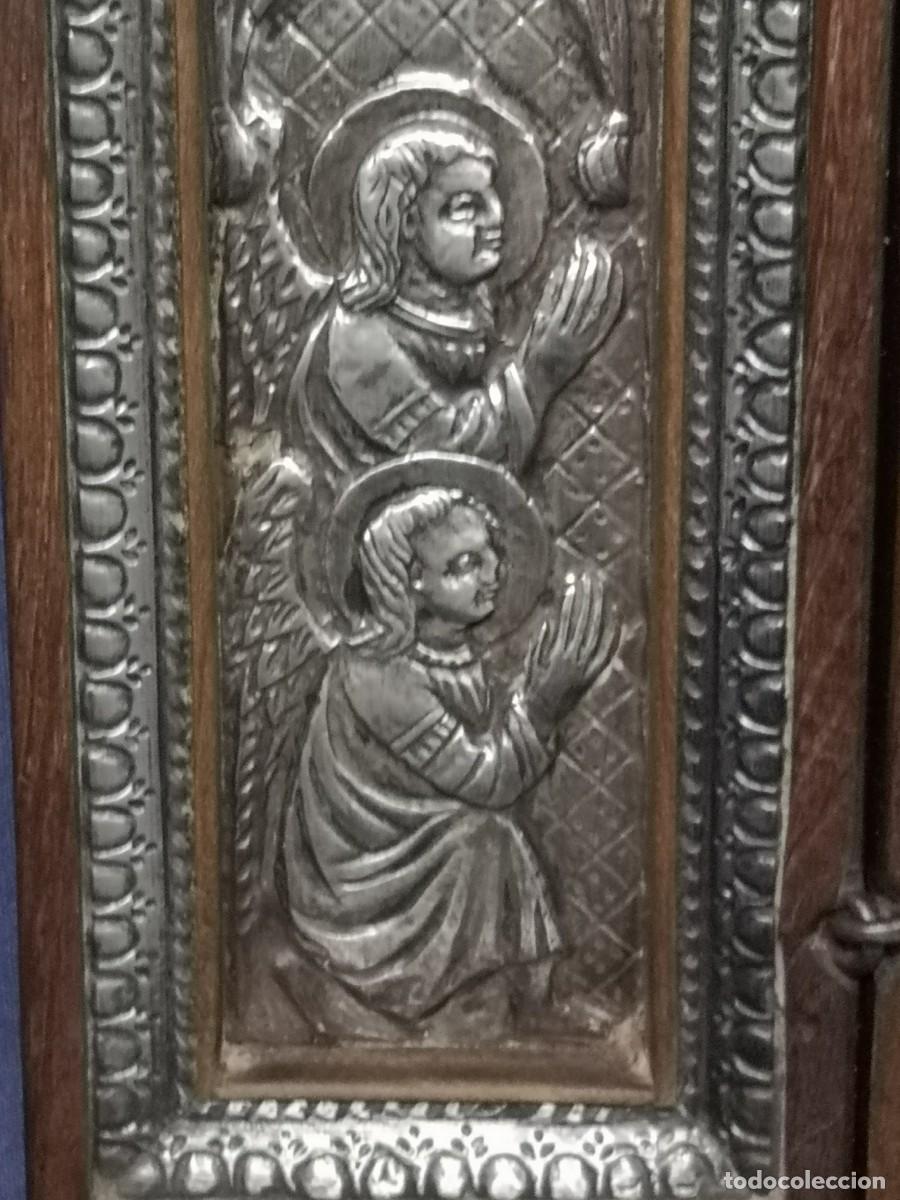 Arte: TRIPTICO RELIGIOSO EN PLATA - Foto 10