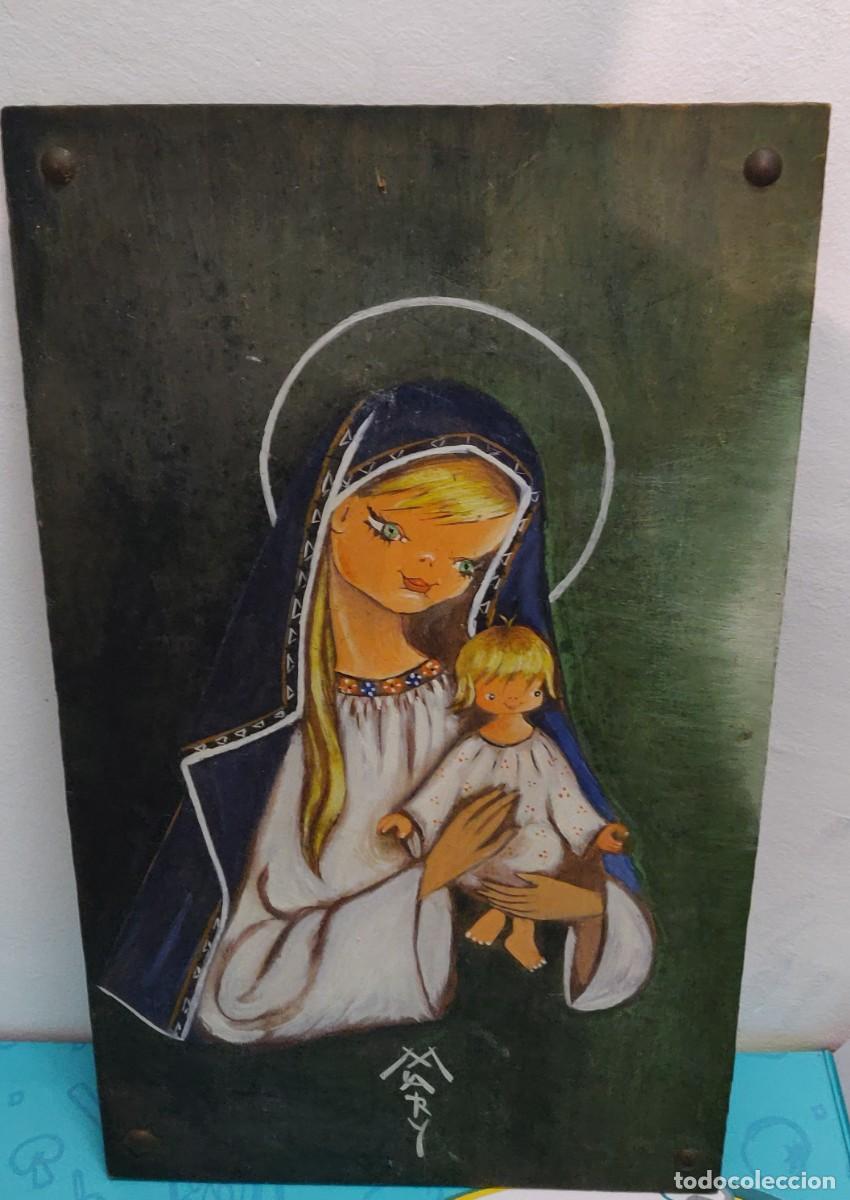 Arte: Cuadro de Virgen con ni&ntilde;o - Foto 2