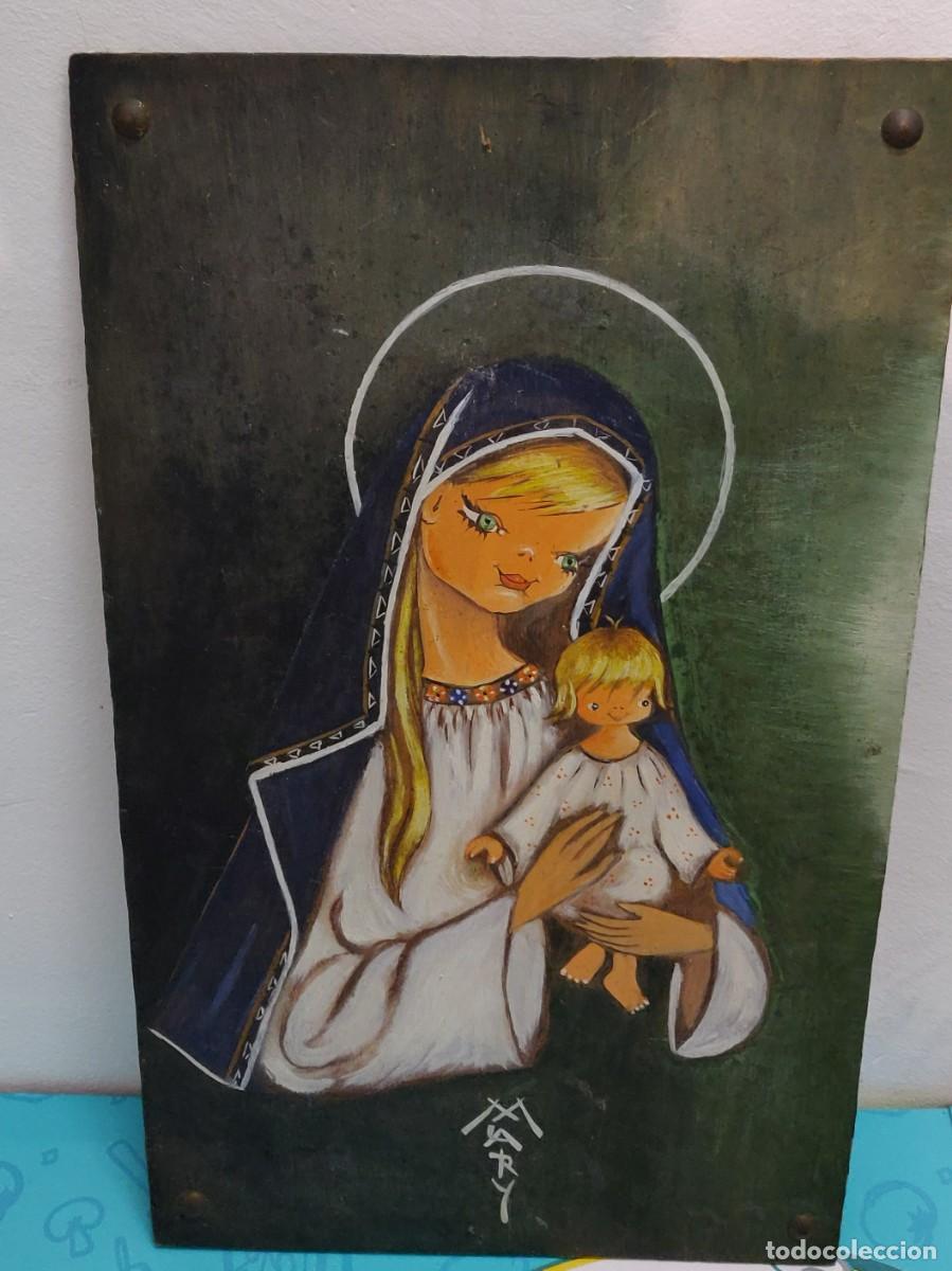 Arte: Cuadro de Virgen con ni&ntilde;o - Foto 3