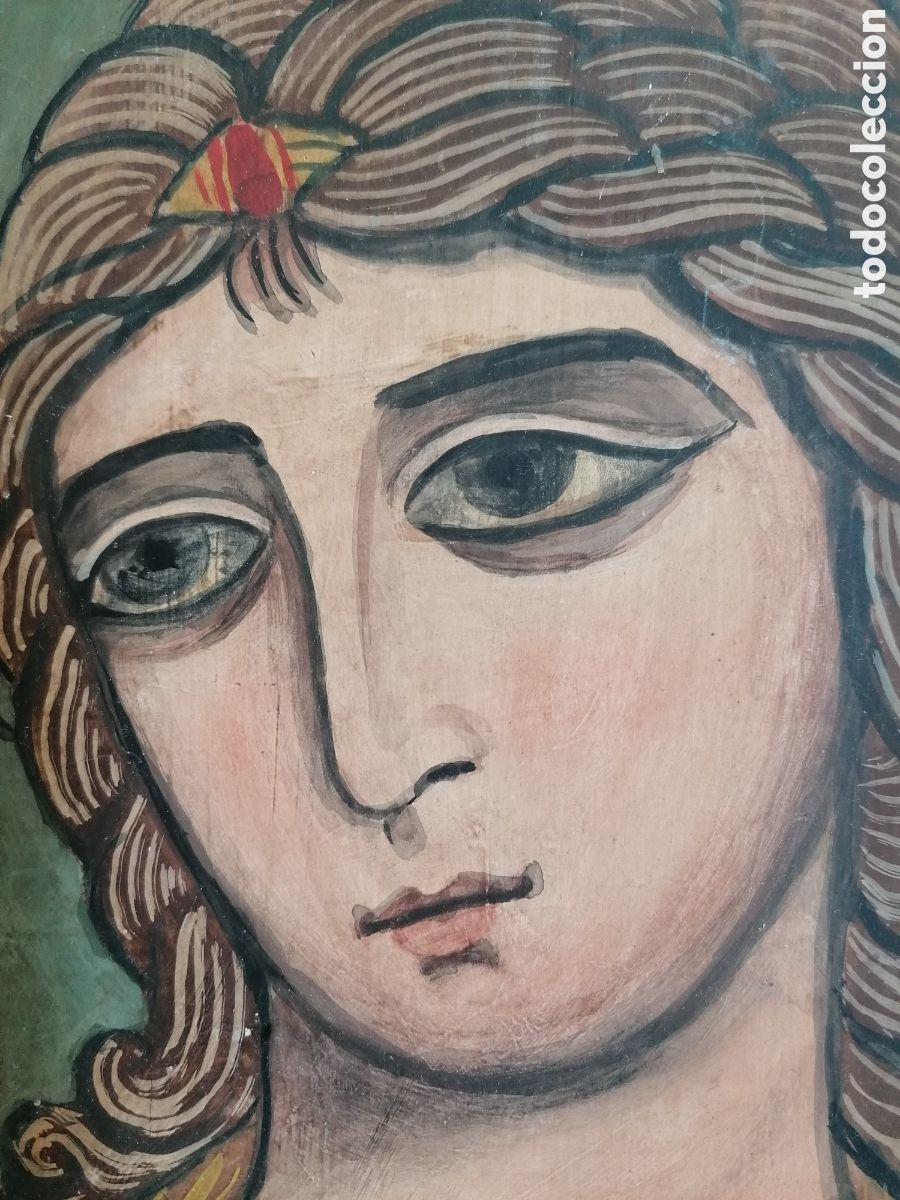 Arte: Icono pintado a mano sobre tabla - Foto 2