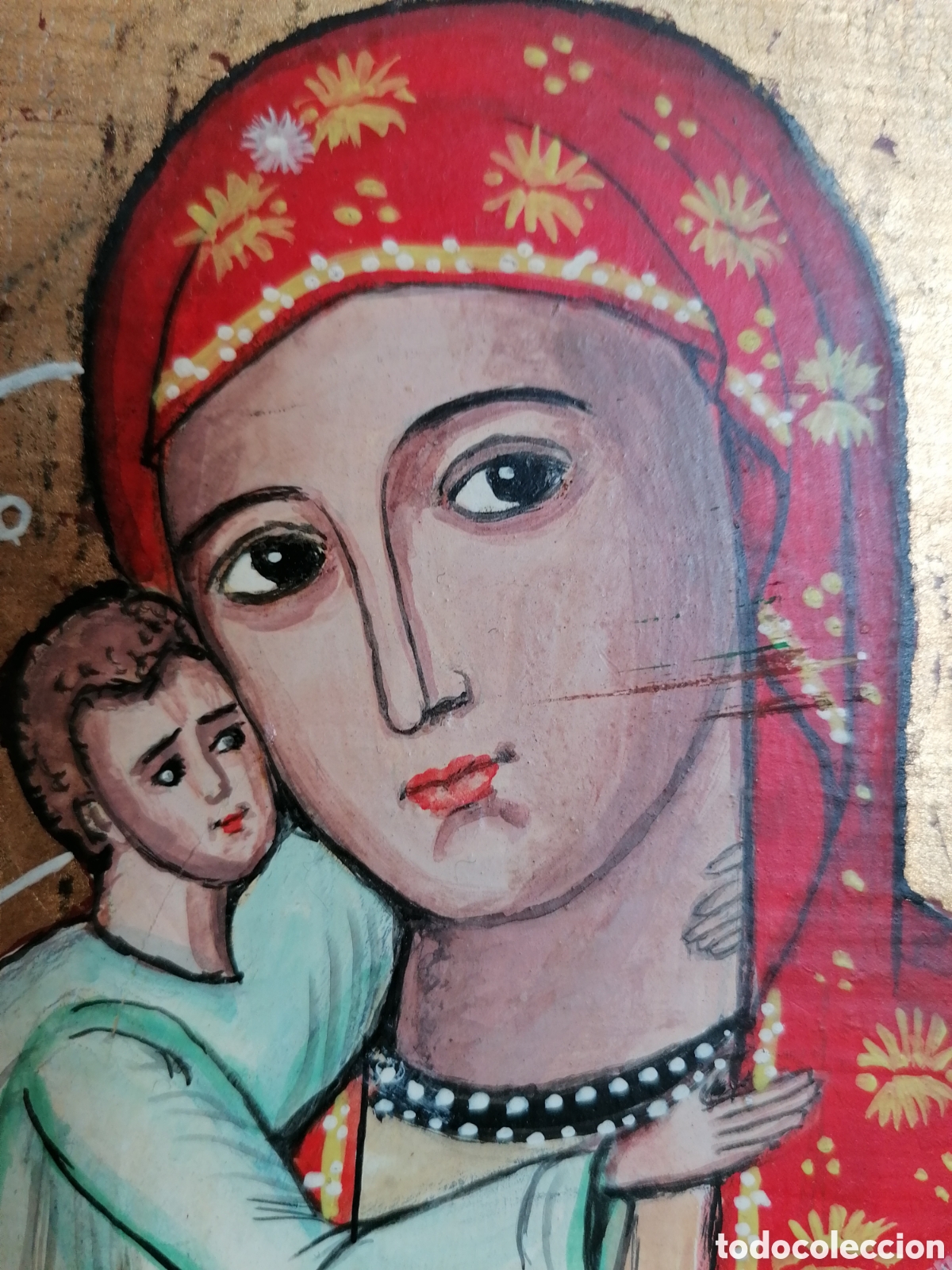 Arte: Icono pintado a mano sobre tabla - Foto 3