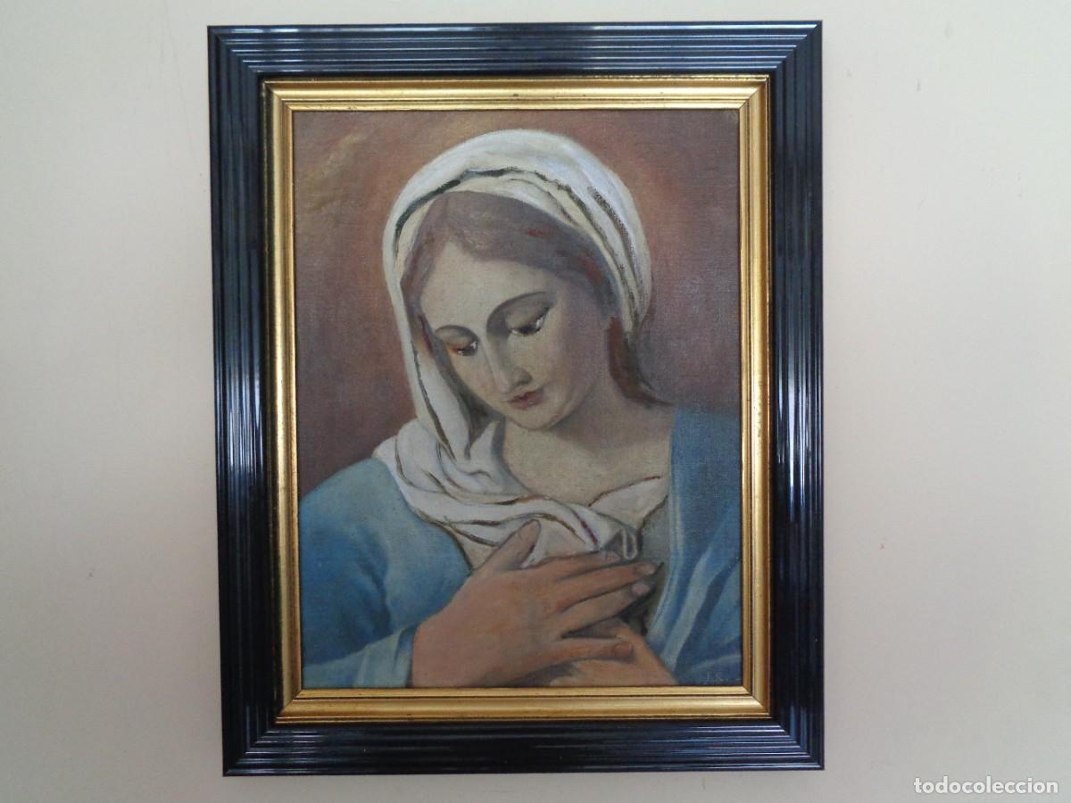 Arte: CUADRO DE LA VIRGEN MARIA PINTADO AL OLEO - Foto 1