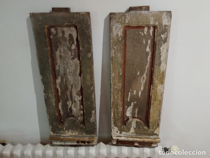 Arte: dos piezas policromadas de retablo - Foto 1