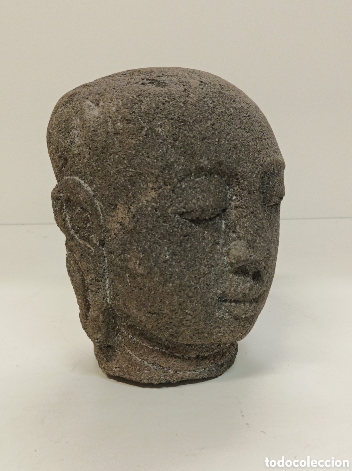 Arte: Cabeza Busto Buda en piedra - Foto 3