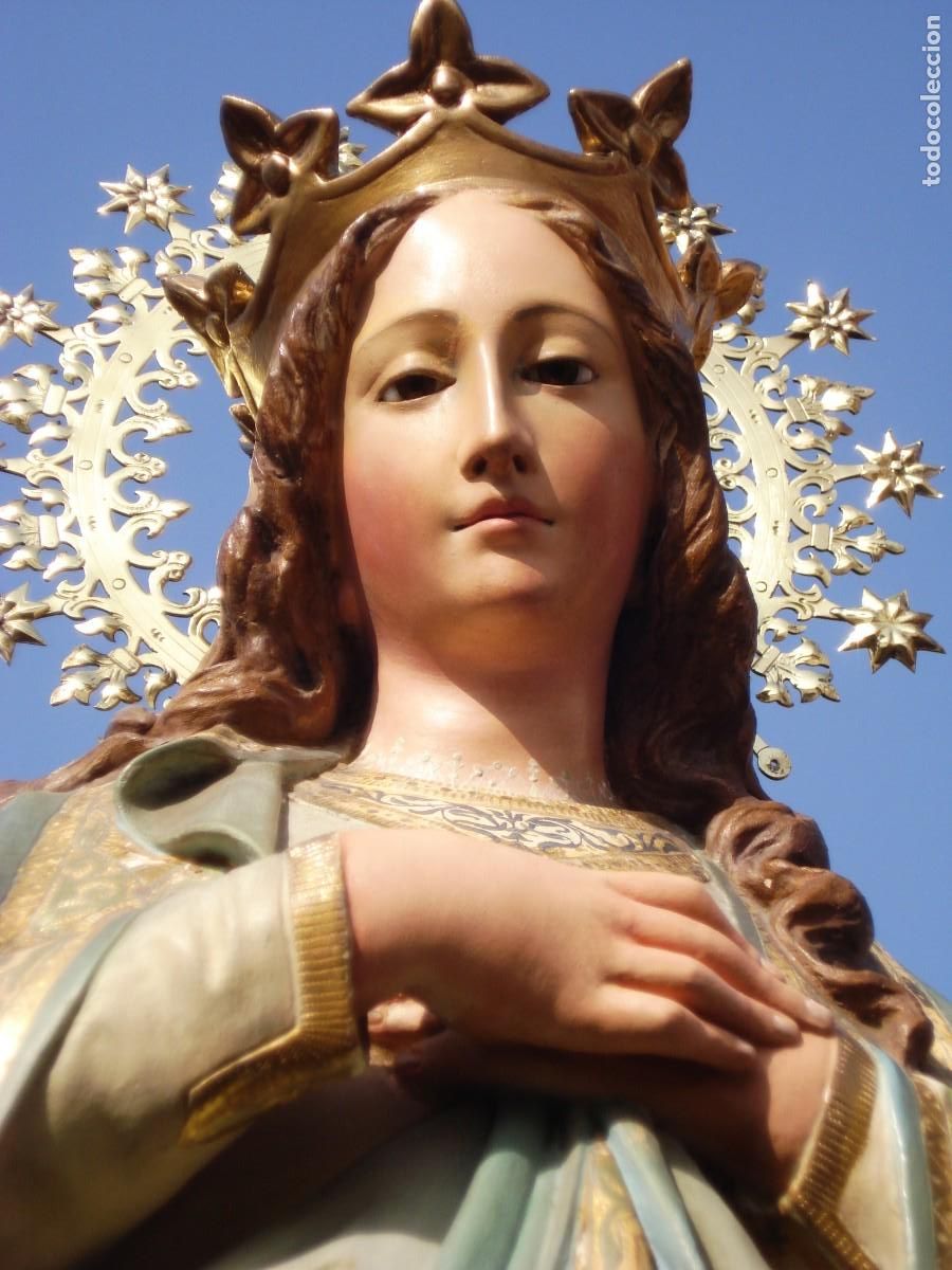 Arte: ANTIGUA INMACULADA SXIX PPSXX DORADA AL ORO FINO GRANDES MEDIDAS