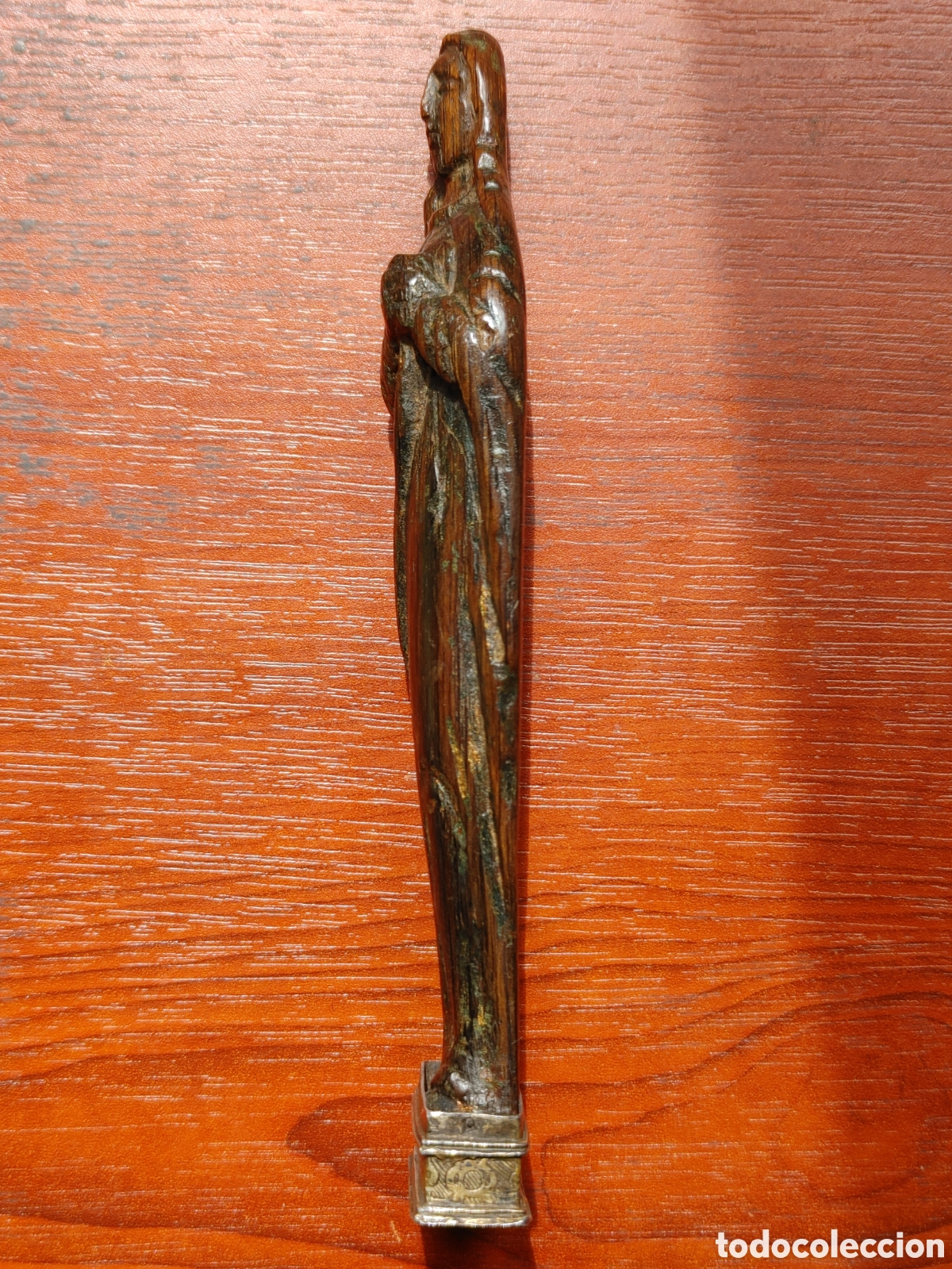 Arte: Tallita de madera con base de plata. - Foto 2
