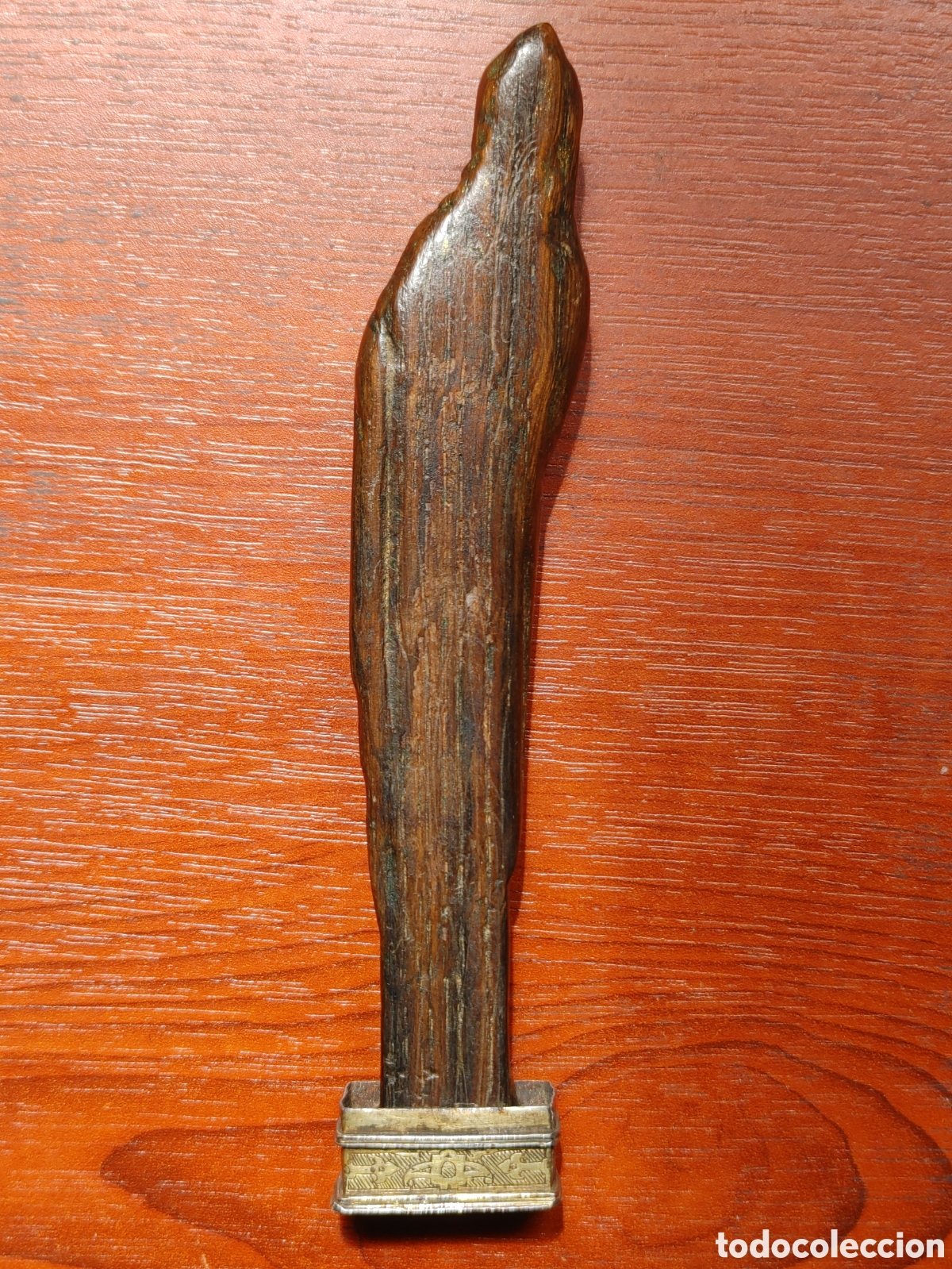 Arte: Tallita de madera con base de plata. - Foto 4