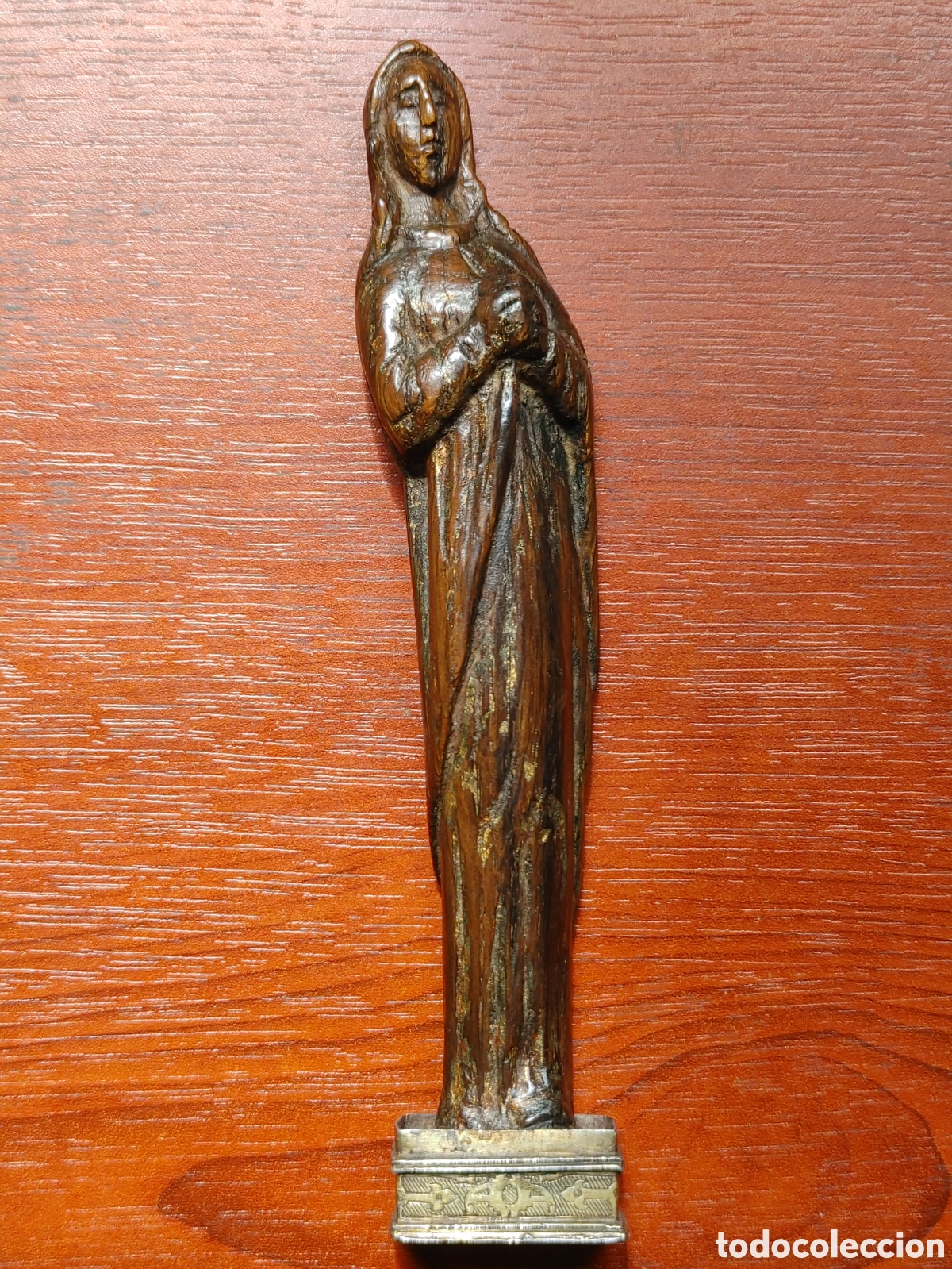 Arte: Tallita de madera con base de plata. - Foto 5