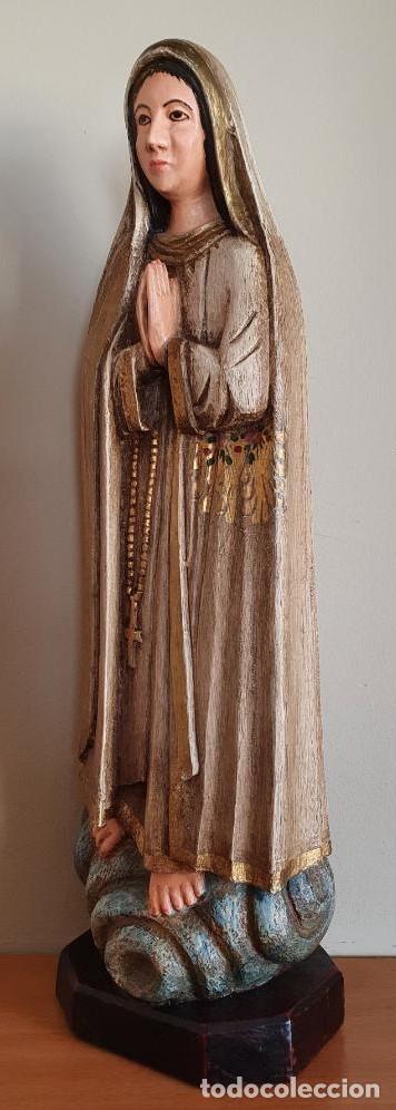 Arte: VIRGEN TALLADA EN MADERA Y POLICROMADA DE AUTOR - Foto 2