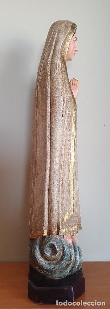 Arte: VIRGEN TALLADA EN MADERA Y POLICROMADA DE AUTOR - Foto 5