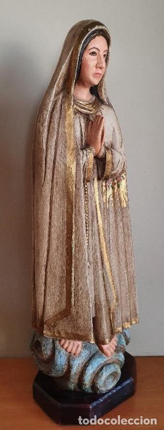 Arte: VIRGEN TALLADA EN MADERA Y POLICROMADA DE AUTOR - Foto 6