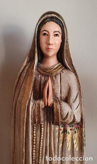 Arte: VIRGEN TALLADA EN MADERA Y POLICROMADA DE AUTOR - Foto 7